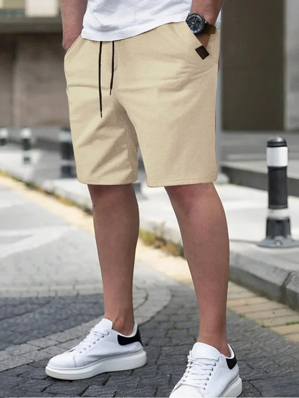 Pantalones cortos casuales con bolsillo y nudo delantero