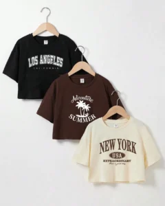 Camiseta holgada de manga corta con cuello redondo