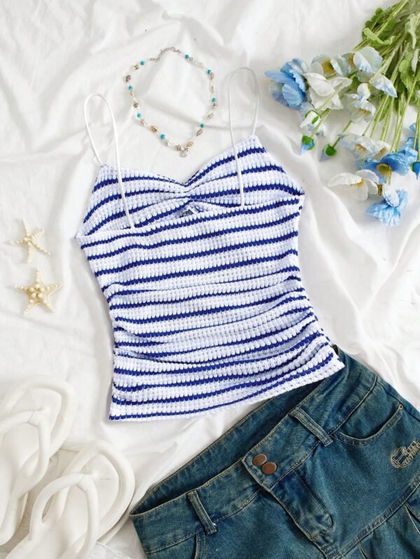 Top sin mangas casual de verano para mujer con cuello en V - Imagen 2