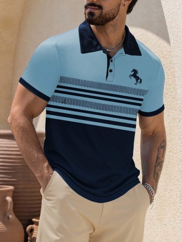 Camiseta polo de manga corta de moda sencilla y casual