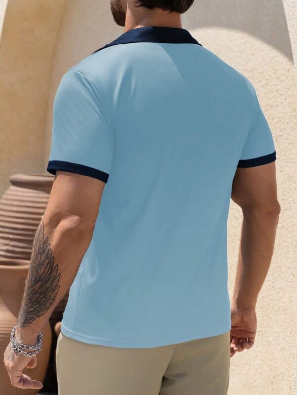 Camiseta polo de manga corta de moda sencilla y casual - Imagen 2