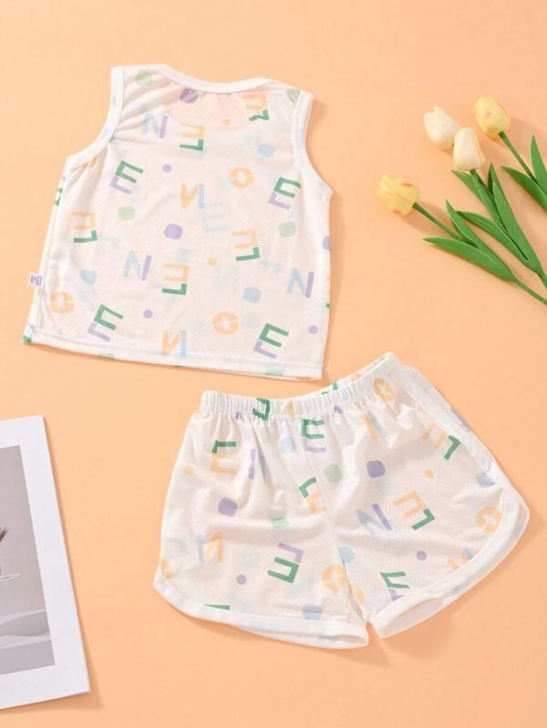 Ropa deportiva de verano para niños, camiseta sin mangas de baloncesto - Imagen 3