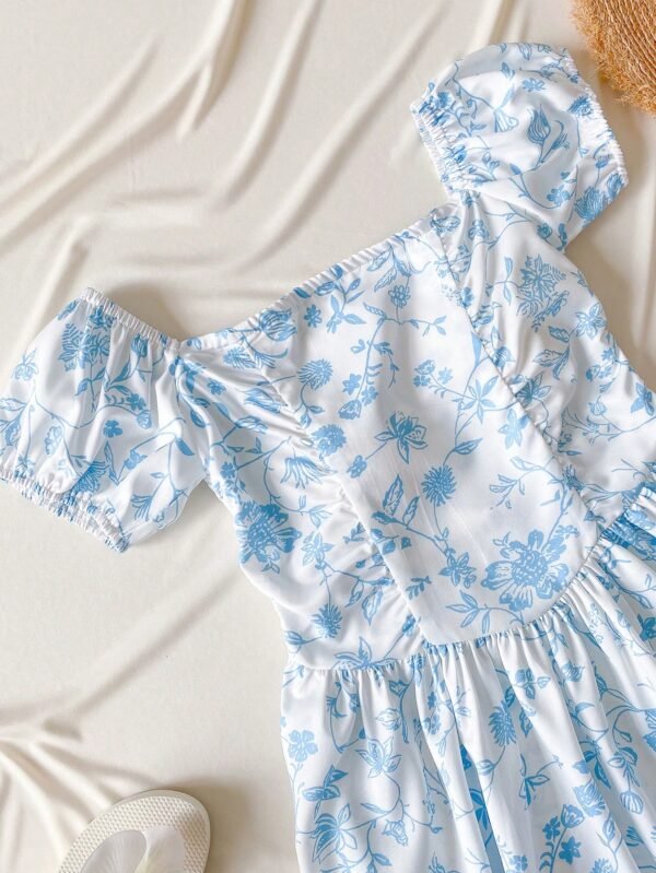 Vestido mini con hombros descubiertos - Imagen 3