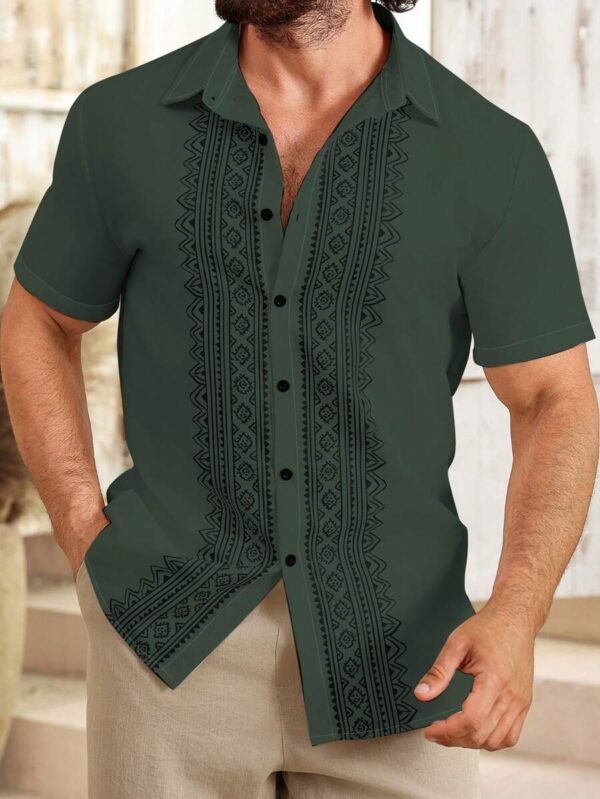 Camisa de manga corta con botones al frente
