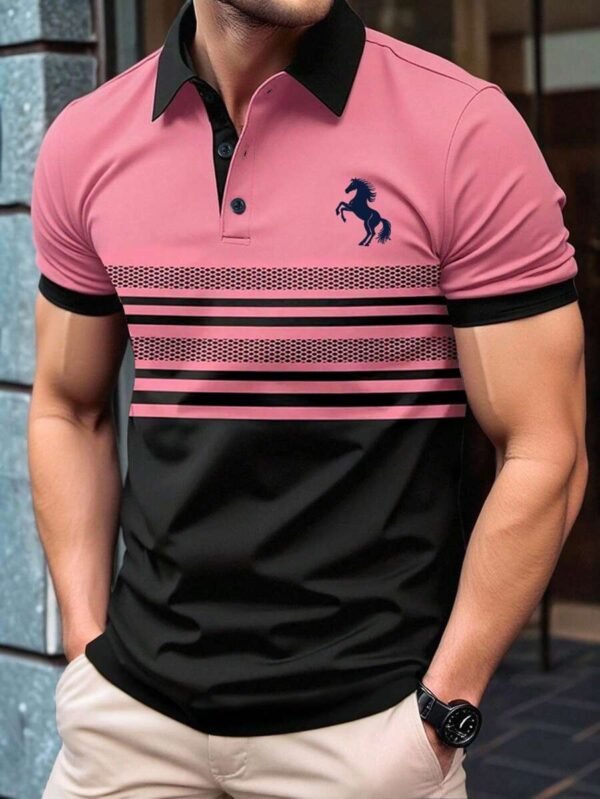 Camiseta polo de manga corta de moda sencilla y casual