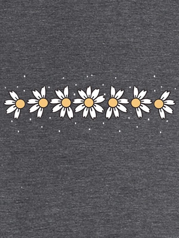 Camiseta con estampado floral, blusas gráficas - Imagen 3