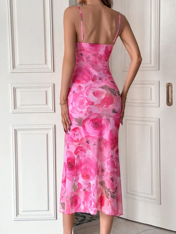 Vestido de tirantes con estampado floral - Imagen 2