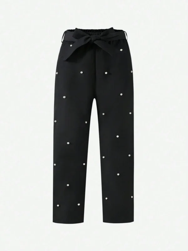 Pantalones Casuales De Chica Joven Con Cuentas - Imagen 3