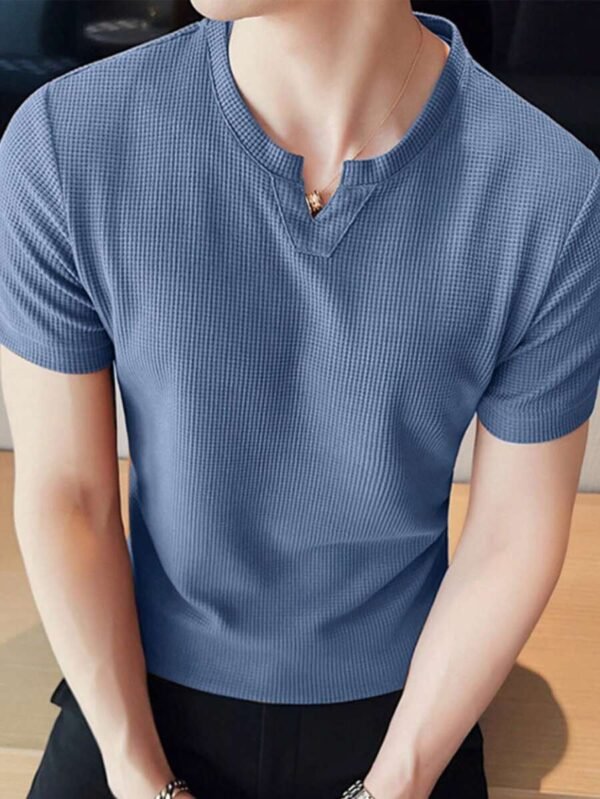 Camiseta De Manga Corta Para Hombre Con Tela Texturizada