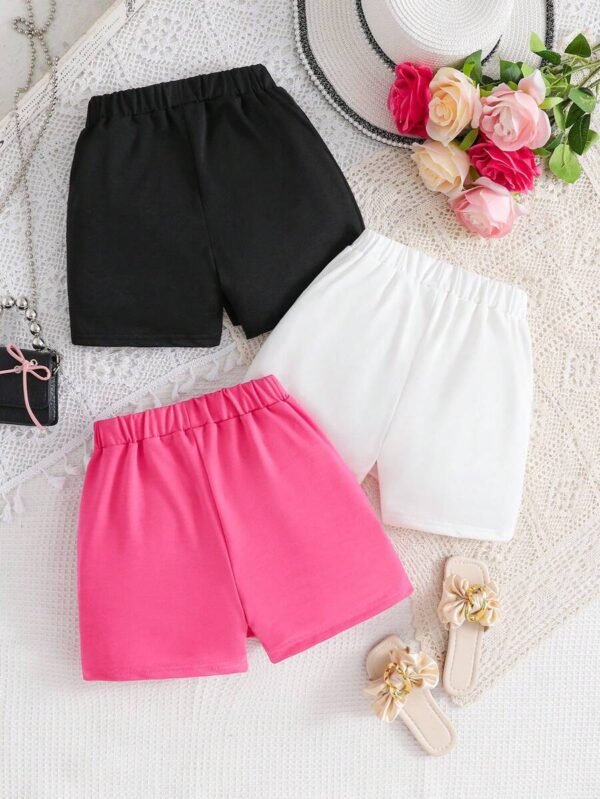 shorts de unicolor con decoración de mariposa - Imagen 2