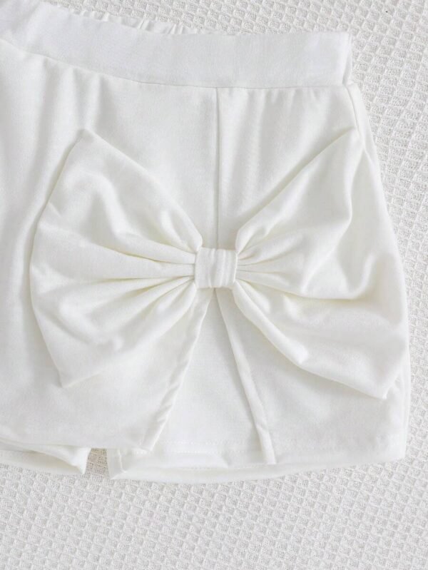 shorts de unicolor con decoración de mariposa - Imagen 3