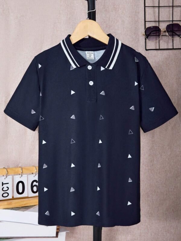 Camisa polo de manga corta con estampado total - Imagen 3