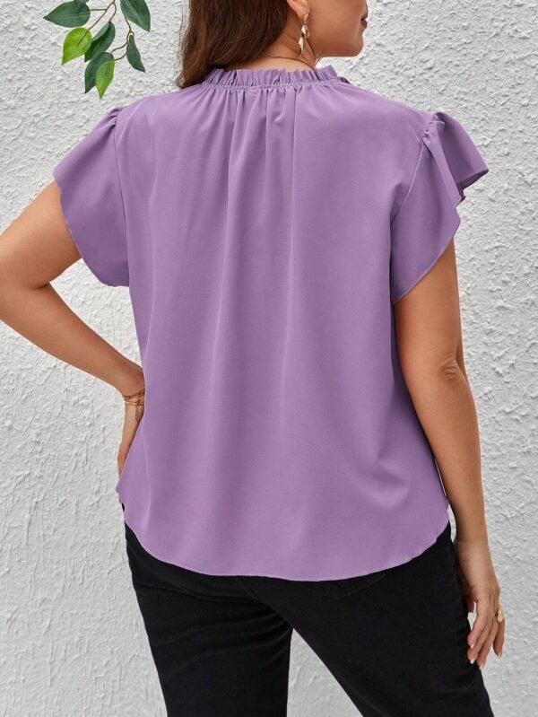 Blusa Cómoda De Línea De Dobladillo - Imagen 2