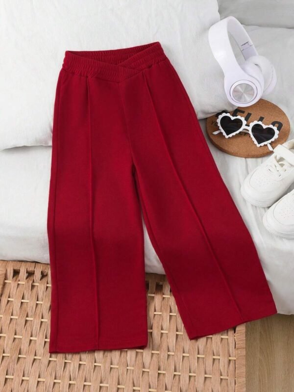 Pantalones casuales anchos de pierna ancha con diseño de rayas