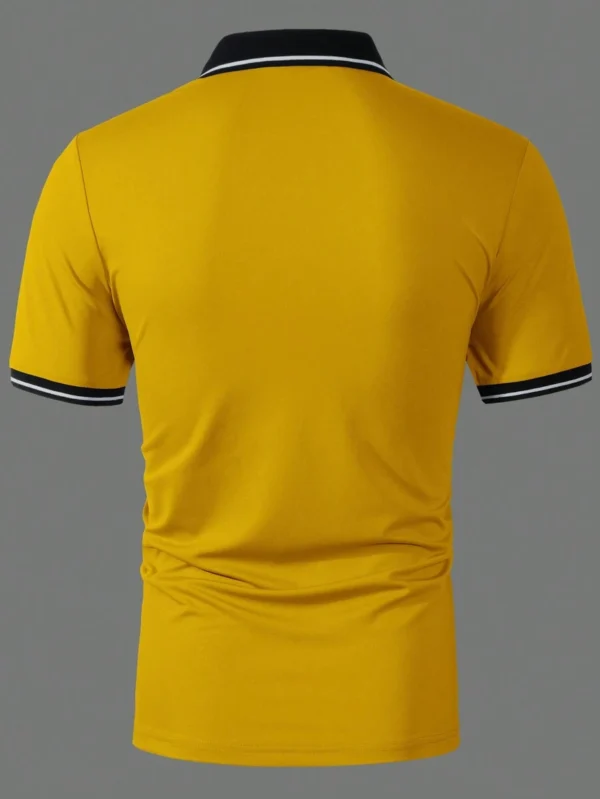 Camisa polo casual sencilla de manga corta con botones delanteros - Imagen 2