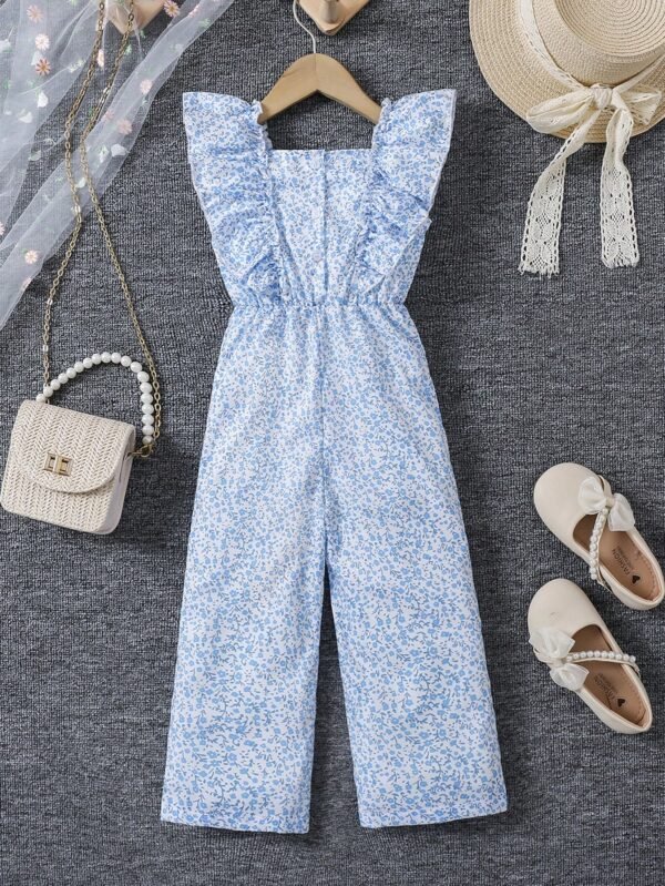 Mono con estampado floral pequeño para niña joven - Imagen 2