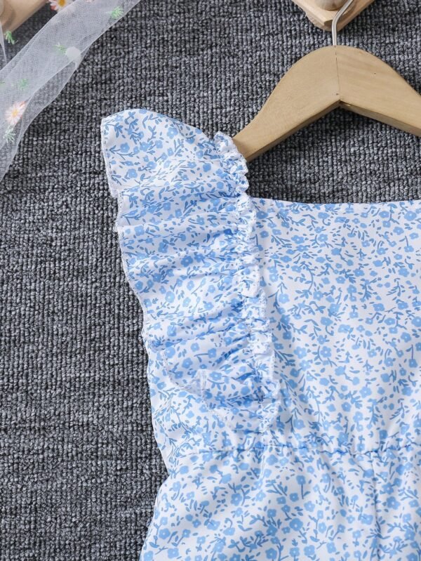 Mono con estampado floral pequeño para niña joven - Imagen 3