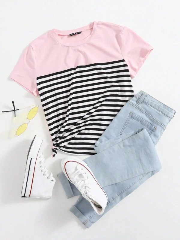 Camiseta con estampado de rayas