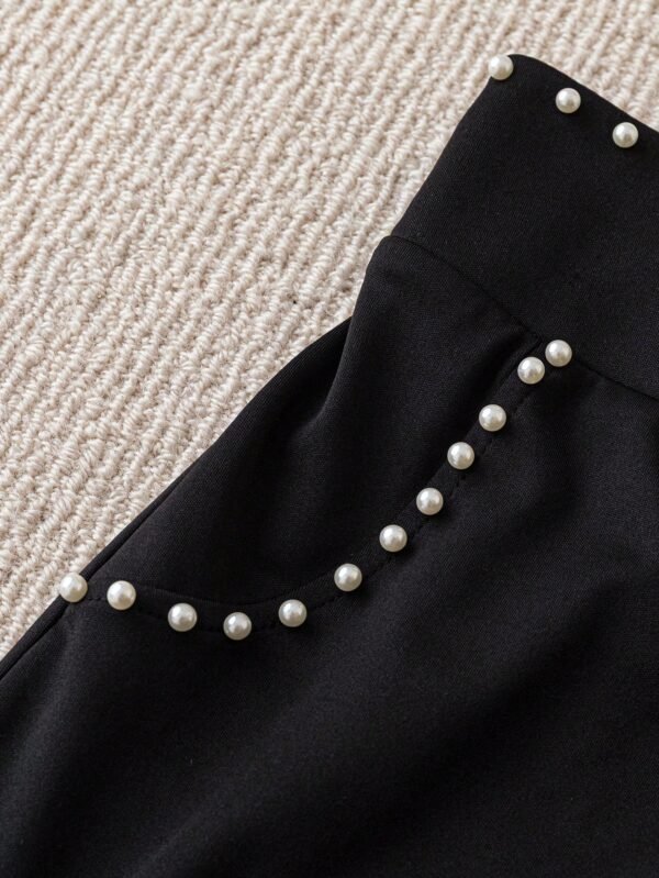 Pantalones cortos sueltos de moda con decoración de strass - Imagen 3