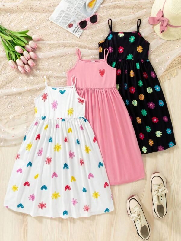 vestido casual de vacaciones con estampado elástico