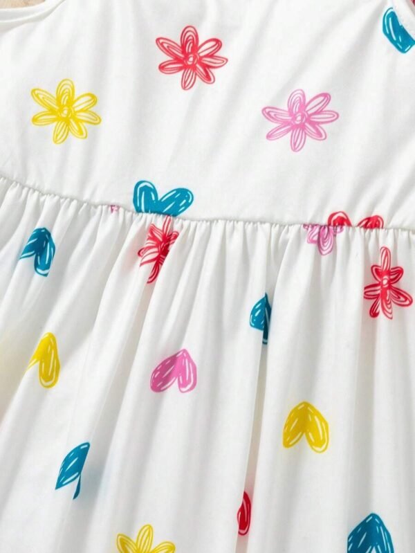 vestido casual de vacaciones con estampado elástico - Imagen 3