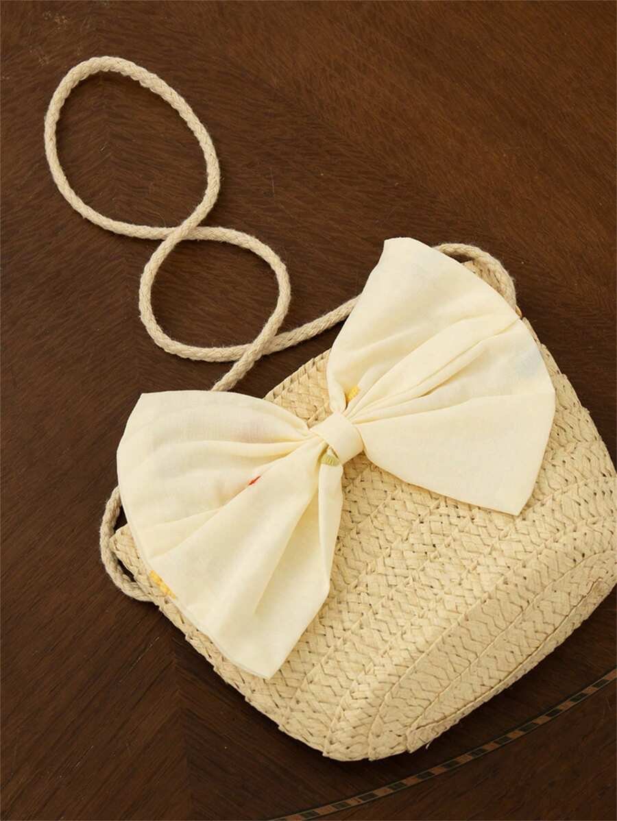 Vestido sin mangas de unicolor con bordado de flores y cerezas y bolso - Imagen 3