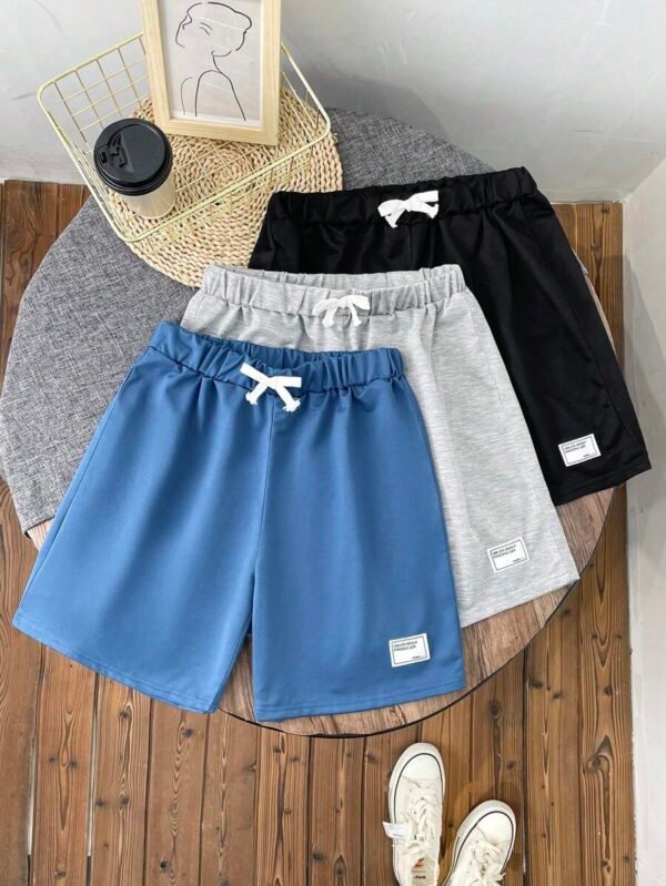 pantalones cortos deportivos de punto con logo