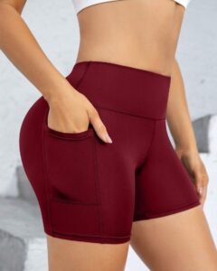 Pantalones cortos deportivos unicolor para mujer