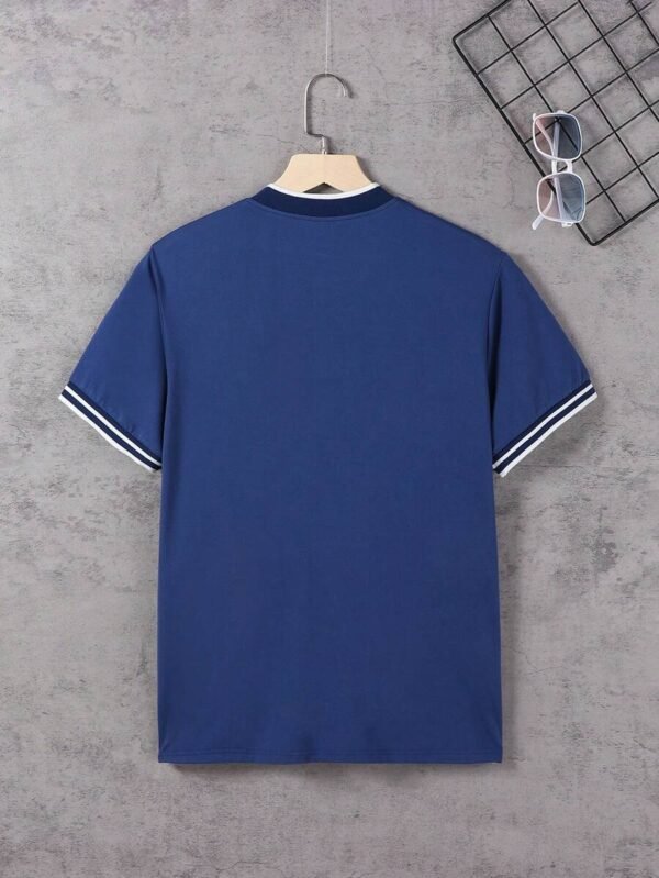 Camisa polo de punto de cuello alto informal - Imagen 2