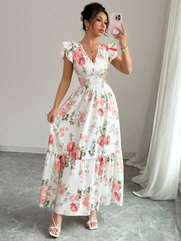 Vestido con estampado floral romántico