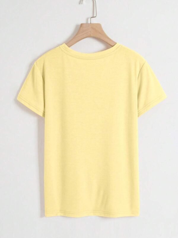 Camisetas de mujer para primavera y verano bordados de diseño de crisantemo - Imagen 2