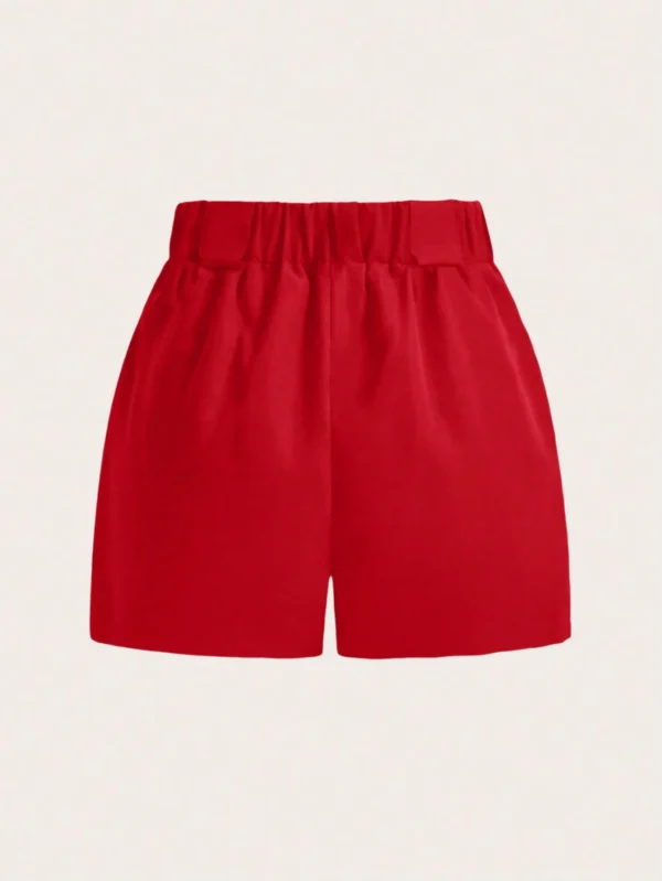 Pantalones cortos casuales y elegantes de mujer con bolsillos laterales - Imagen 2