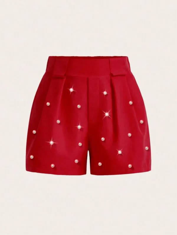 Pantalones cortos casuales y elegantes de mujer con bolsillos laterales - Imagen 3