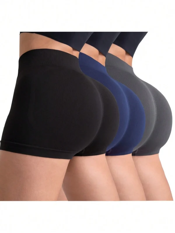 pantalones cortos sin costuras de cintura alta