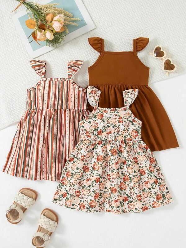 vestido casual sin mangas con cuello cuadrado
