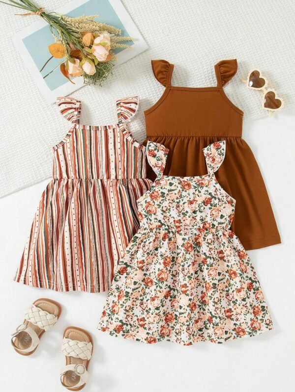 vestido casual sin mangas con cuello cuadrado - Imagen 2