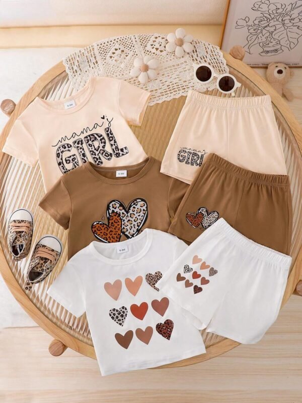Conjunto de 2 piezas de verano para niñas bebés