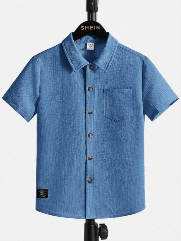 Camisa casual y cómoda de manga corta para niño preadolescente