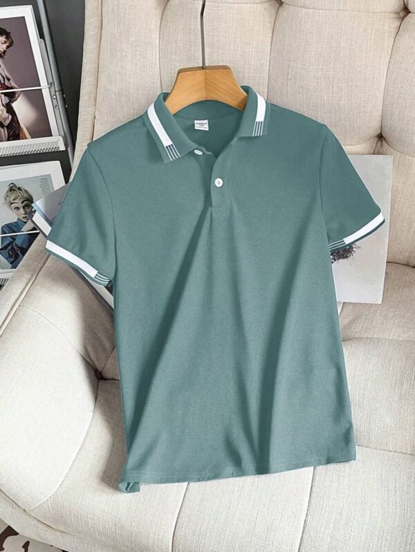 Camisa polo de manga corta con cuello casual - Imagen 3