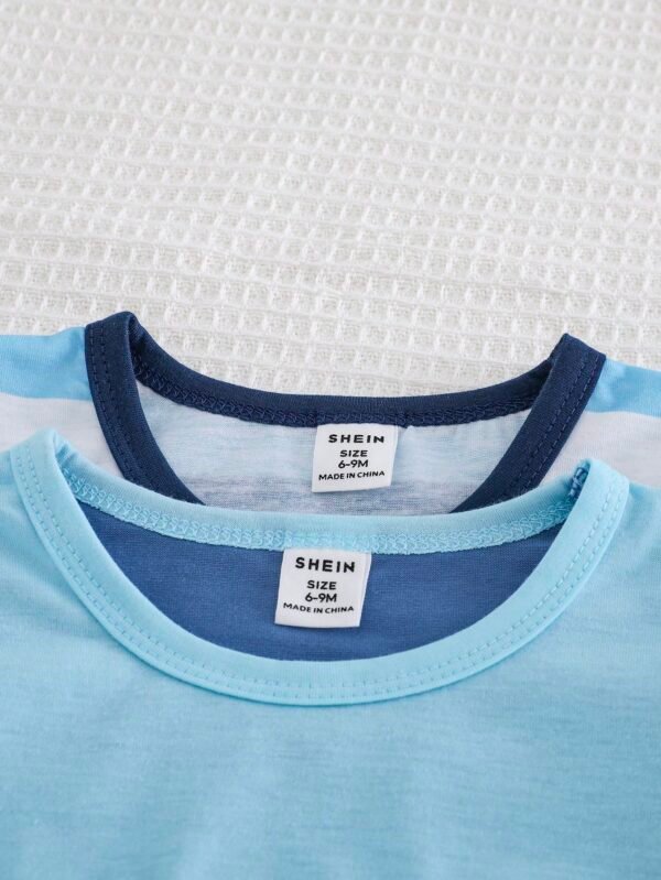 Set de ropa informal a cuadros para bebés niños - Imagen 3