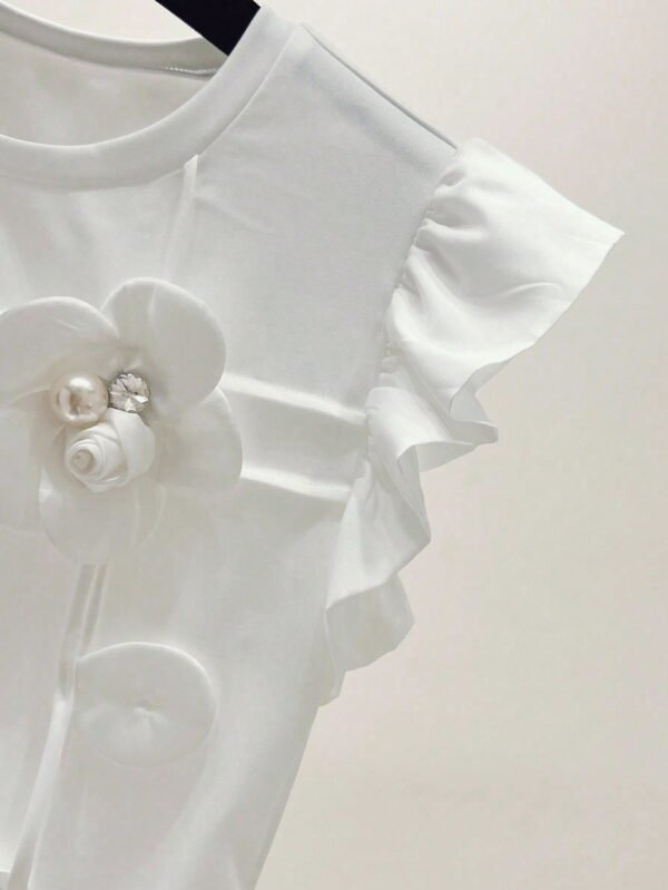 Blusa casual y linda con mangas cortas - Imagen 3