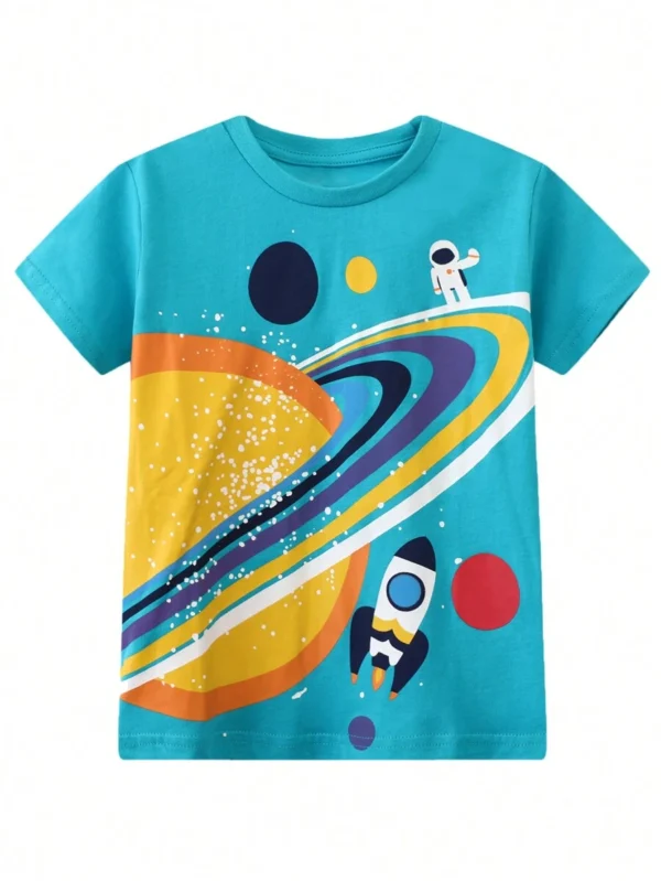 camiseta de manga corta cómoda de cuello redondo - Imagen 3