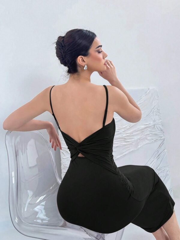 Vestido largo de verano, sin mangas, con nudo trasero - Imagen 2