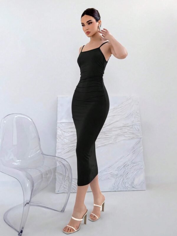 Vestido largo de verano, sin mangas, con nudo trasero - Imagen 3