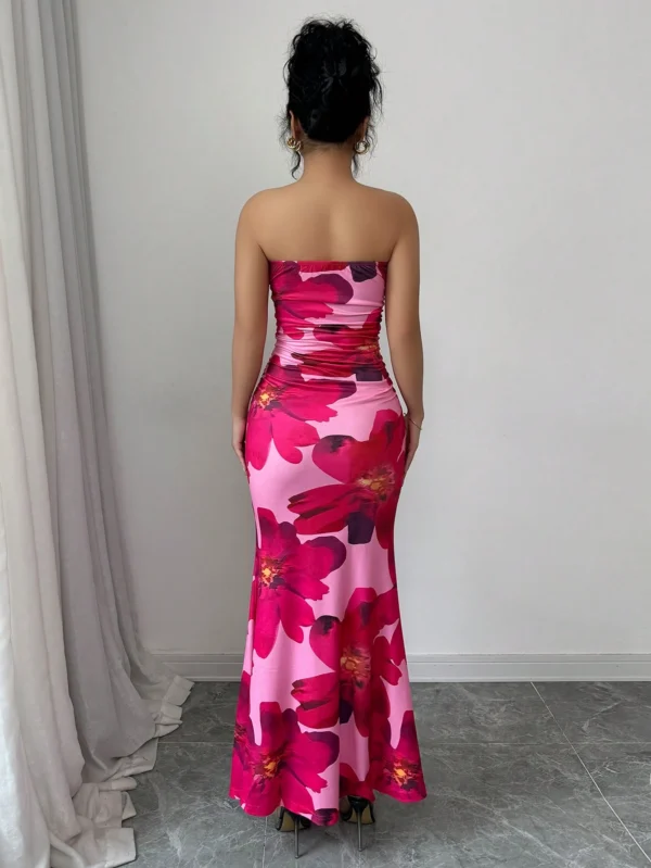 Vestido de mujer de estampado floral elegante all-over - Imagen 2