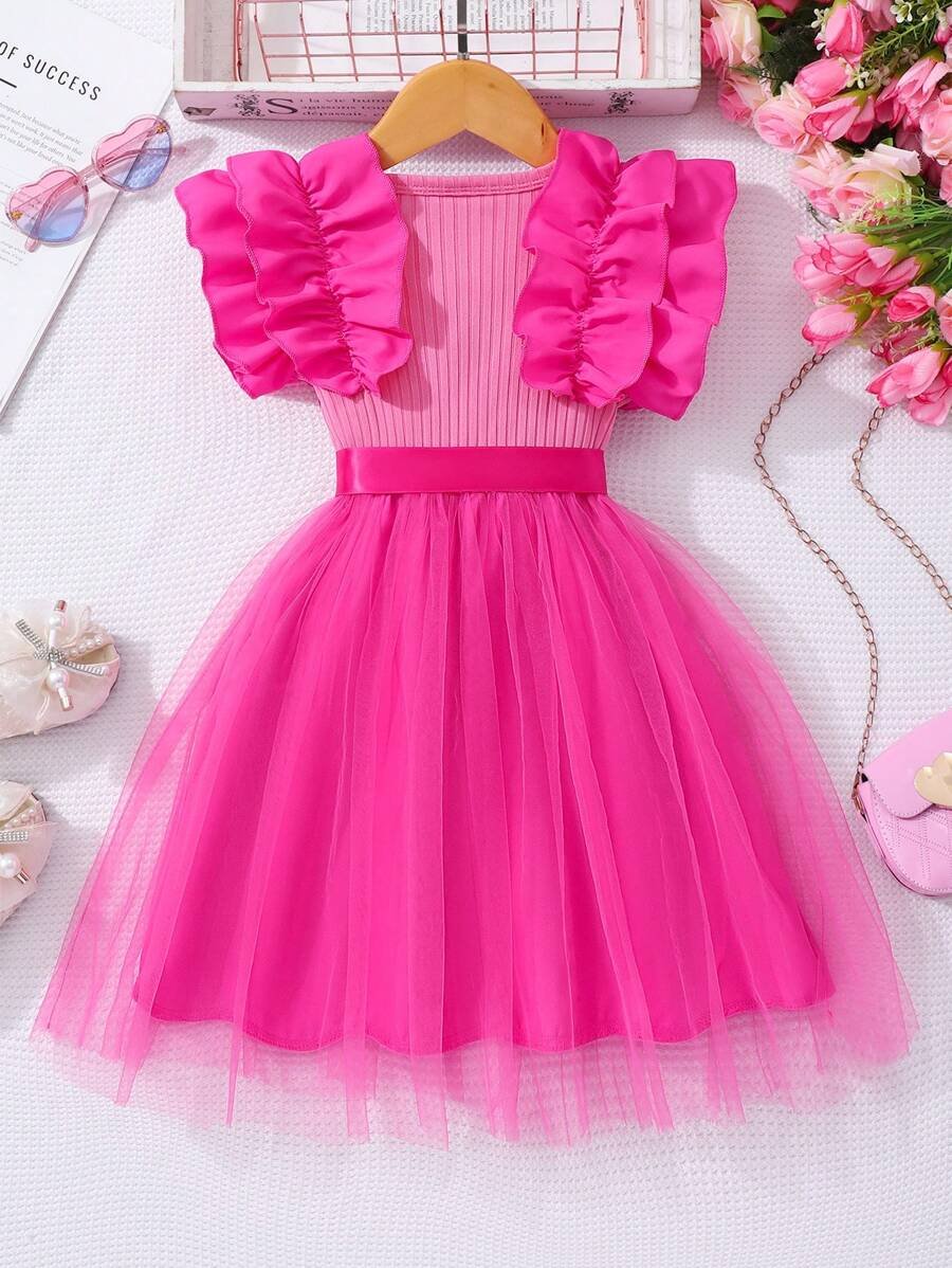 Vestido casual de verano con escote redondo, mangas cortas - Imagen 2