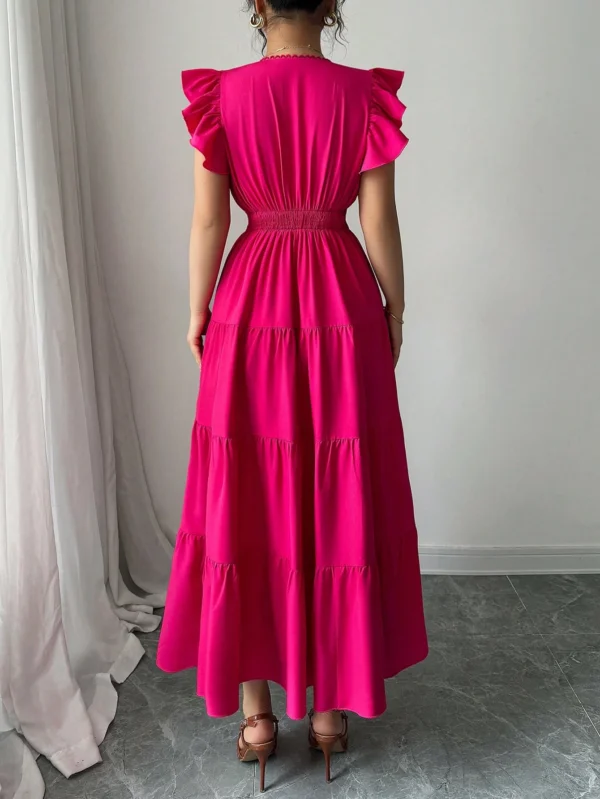 Vestido de dama elegante con cinturón en la cintura - Imagen 2