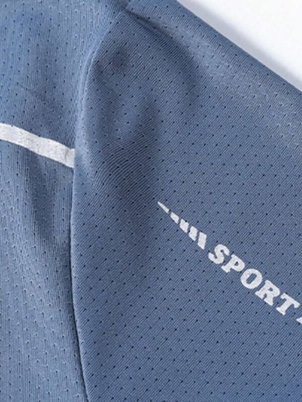 camiseta deportiva para hombre, apta para deportes fitness - Imagen 2