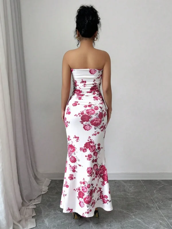 Vestido de mujer de estampado floral elegante all-over - Imagen 2