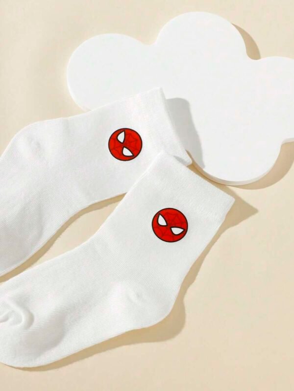 1 par de calcetines deportivos transpirables con diseño aleatorio - Imagen 2